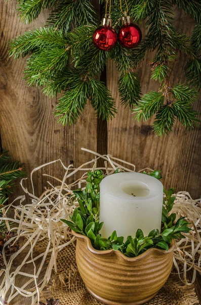 A grinalda do Advento de Natal — Fotografia de Stock