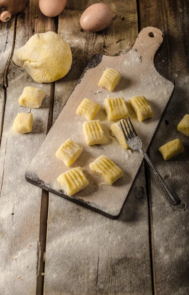 Homemade aardappel gnocchi — Stockfoto