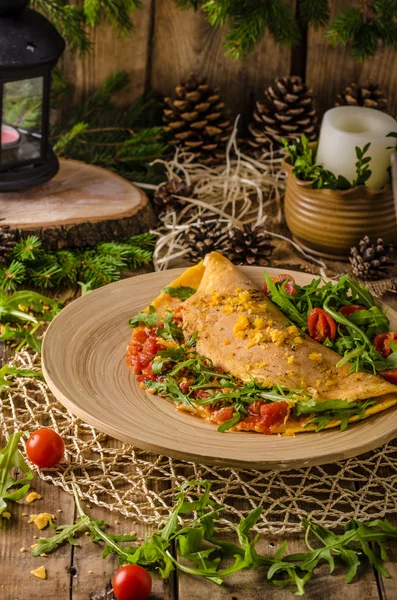 Tortilla vegetariana rústica — Foto de Stock