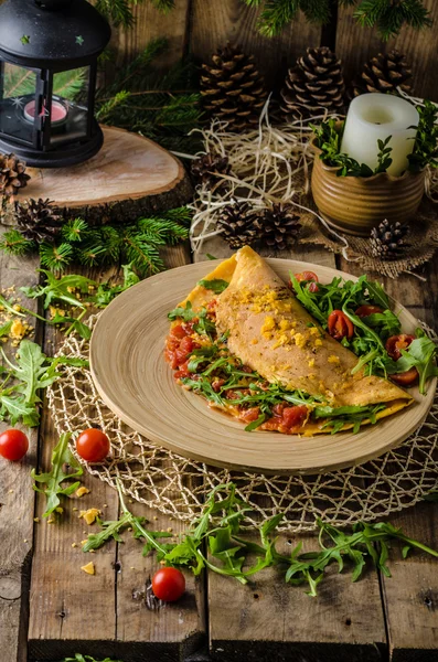 Tortilla vegetariana rústica — Foto de Stock