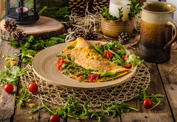 Wegetariański omlet rustykalne — Zdjęcie stockowe
