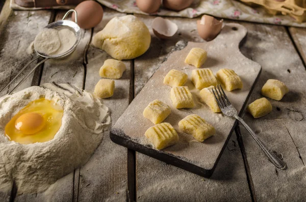 Homemade potato gnocchi — Stock Photo, Image