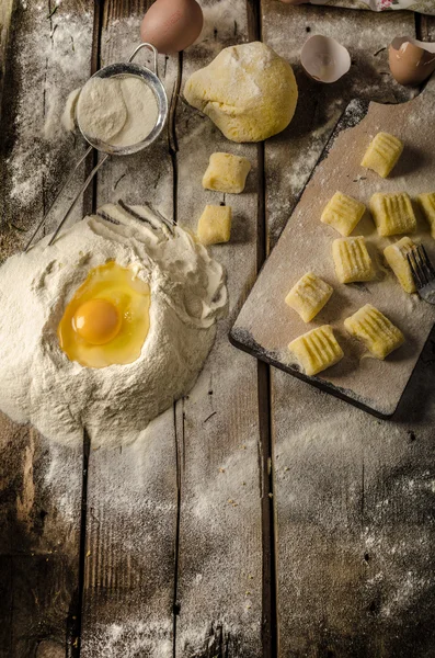 Homemade potato gnocchi — Stock Photo, Image