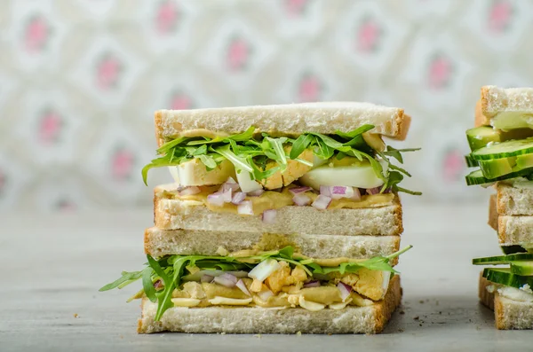 Sandwich vegetarian sănătos — Fotografie, imagine de stoc