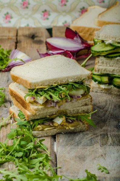 Sandwich vegetarian sănătos — Fotografie, imagine de stoc