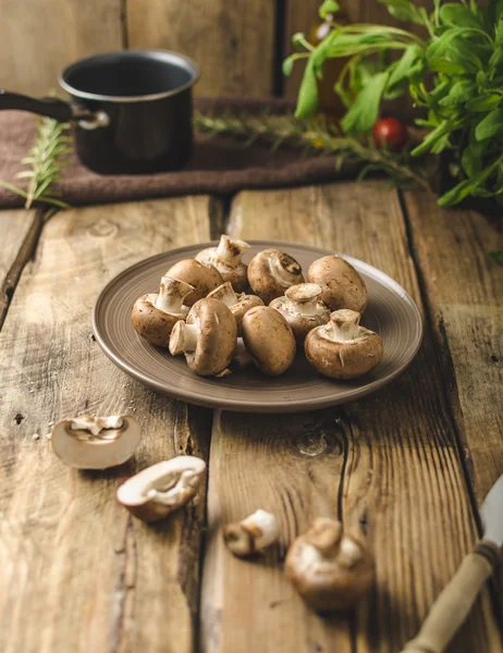 Homemade organic mushrooms — Stock Photo, Image