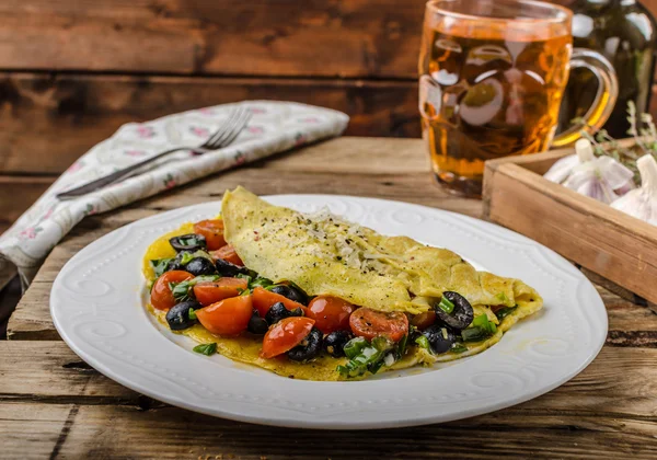 Mediterrane omelet rustiek — Stockfoto