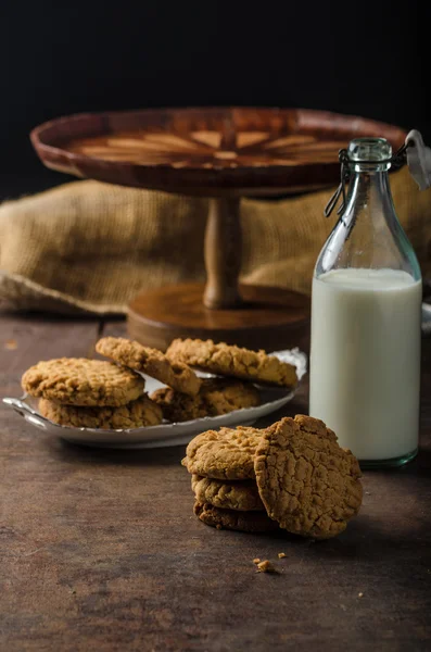 땅콩 버터 wholegrain와 쿠키 — 스톡 사진