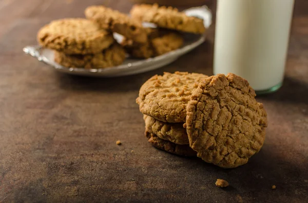 땅콩 버터 wholegrain와 쿠키 — 스톡 사진