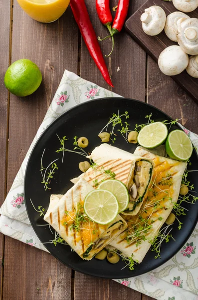 Desayuno burrito casero — Foto de Stock