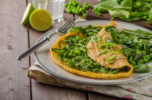 Tortilla de huevo con hierbas — Foto de Stock