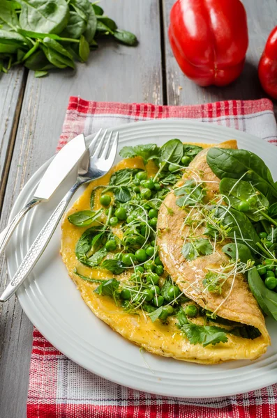 Tortilla de huevo con hierbas —  Fotos de Stock