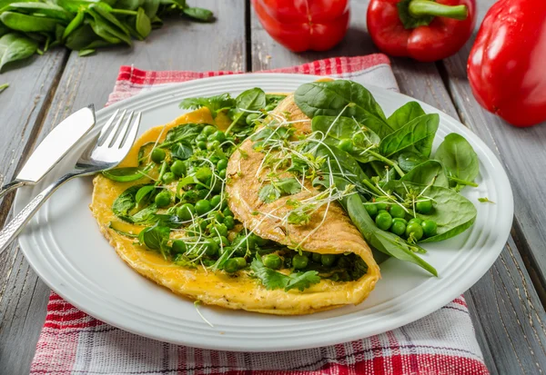 Ei omelet met kruiden — Stockfoto