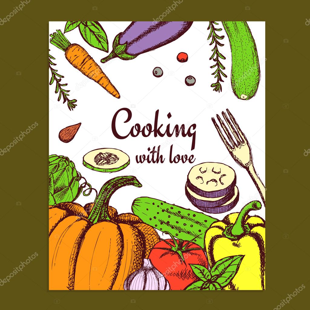 Sketch cooking card 