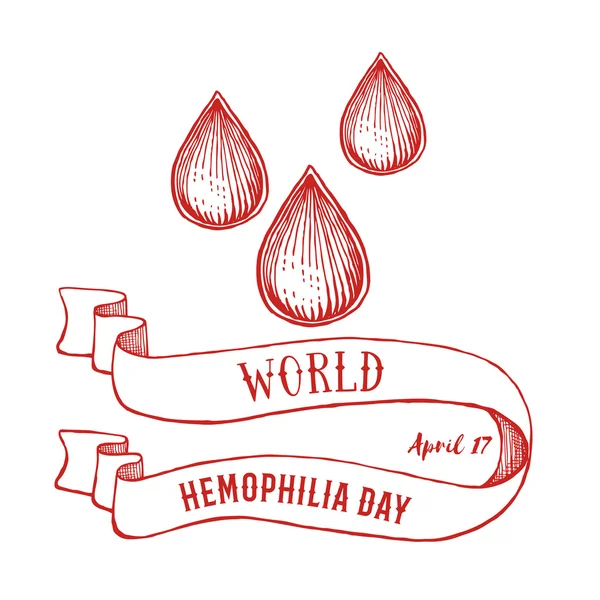 Cartaz mundial do dia da hemofilia —  Vetores de Stock