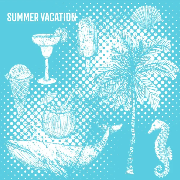 Cartel de vacaciones de verano — Vector de stock
