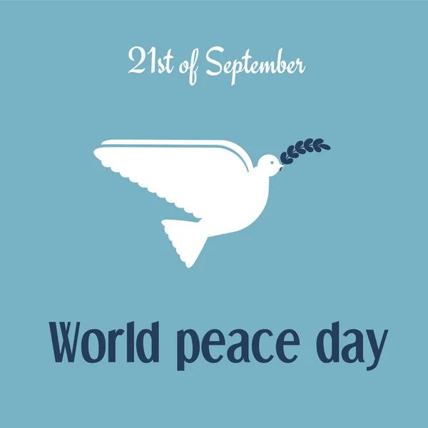 World peace day card — Stock Vector