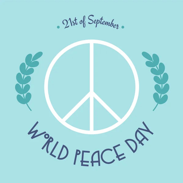 Kartu hari perdamaian dunia - Stok Vektor