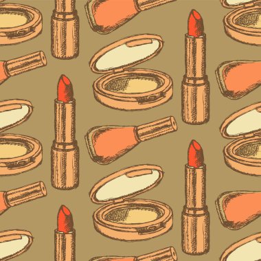 빈티지 스타일에서 스케치 아름다움 장비