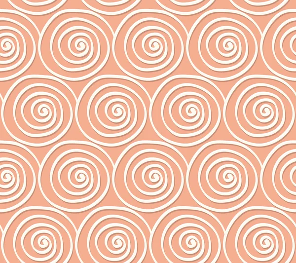 Circles and swirls vintage seamless pattern — Stock Vector