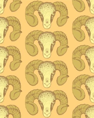 vintage tarzı yeni yıl Koç kroki