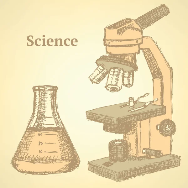 Náčrt scintifical v retro stylu — Stockový vektor