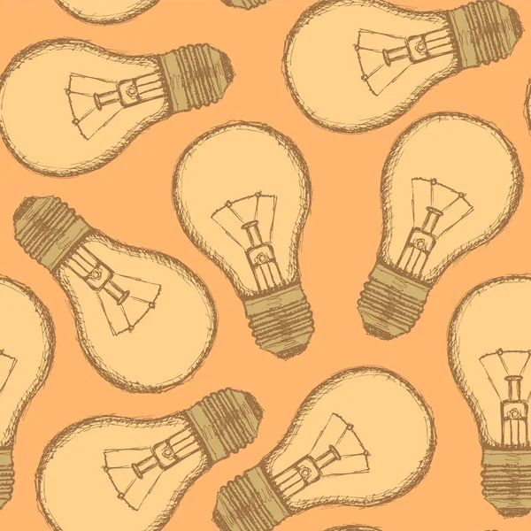 Esquisse ampoule dans un style vintage — Image vectorielle