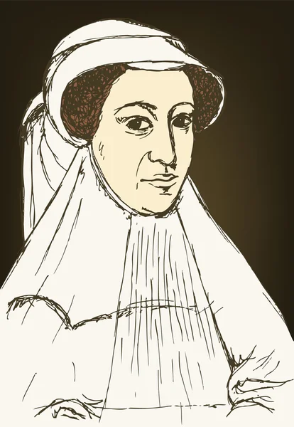 Mary Stuart portre vintage tarzı kroki