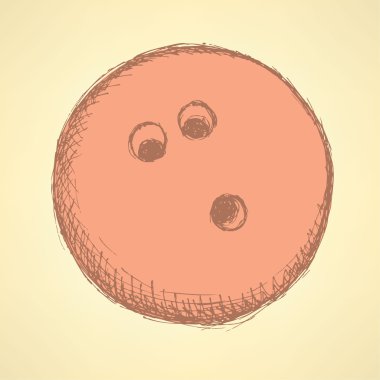 Kroki bowling topu vintage tarzı