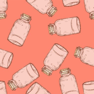 Vintage tarzı içinde mantar olan kroki