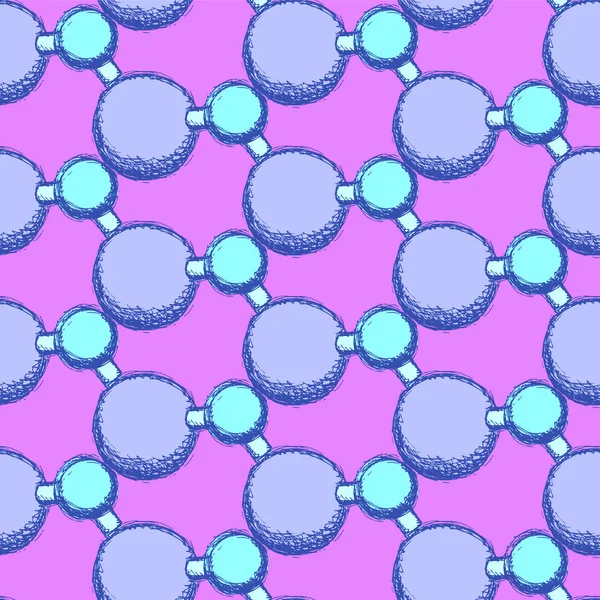 Croquis molécule d'eau dans un style vintage — Image vectorielle