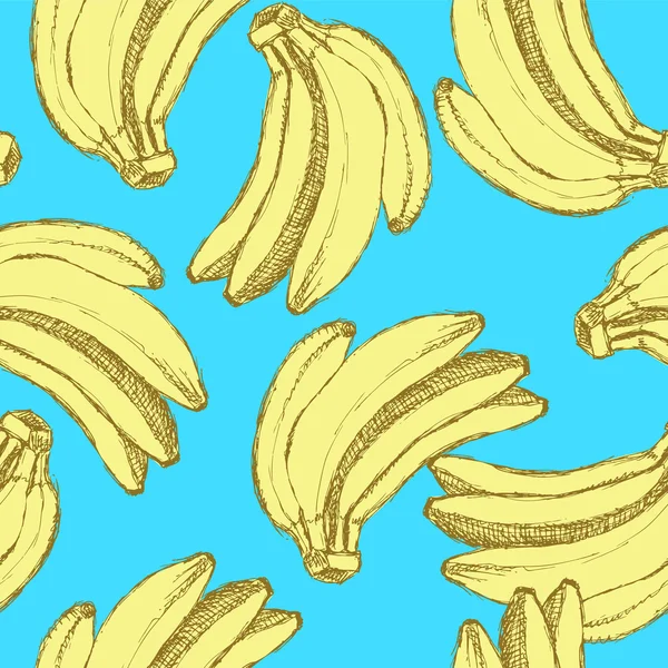Sketch tasty bananas in vintage style — Stock Vector