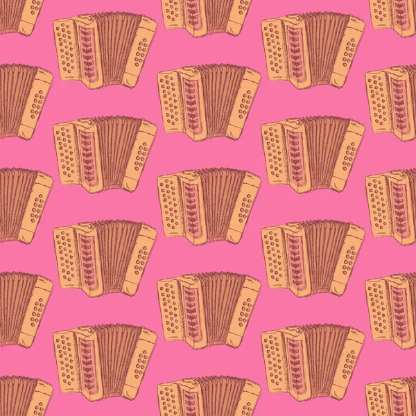 Esquisse accordéon instrument de musique — Image vectorielle