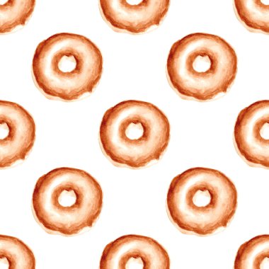 Vintage tarzı suluboya lezzetli çörek