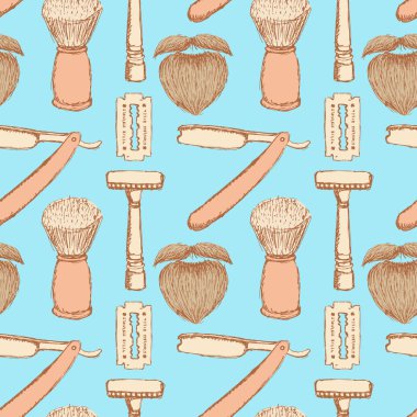 Kroki kuaför dükkanı vintage tarzı