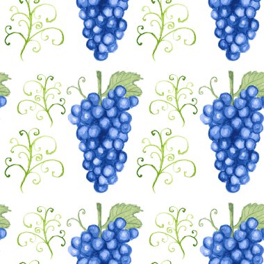 Suluboya vintage tarzı üzüm