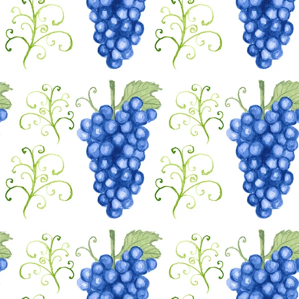 葡萄中的复古风格的水彩 — 图库矢量图片