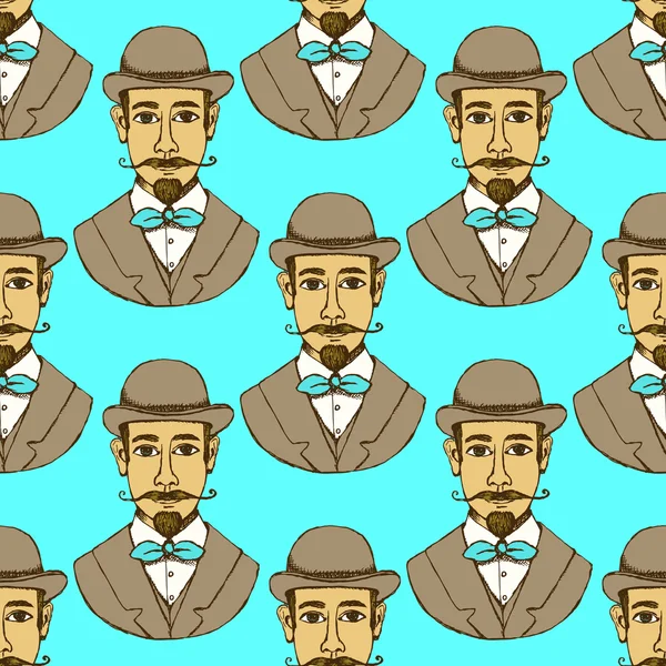 Croquis homme en chapeau — Image vectorielle