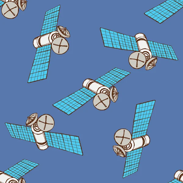 Esboço espaço satelite —  Vetores de Stock