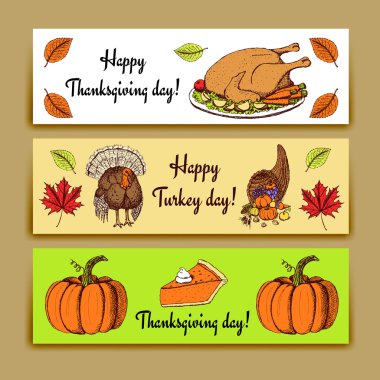 Şükran günü afiş kroki