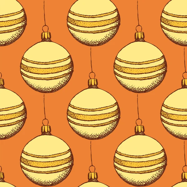 Bosquejo bola de árbol de Navidad — Archivo Imágenes Vectoriales