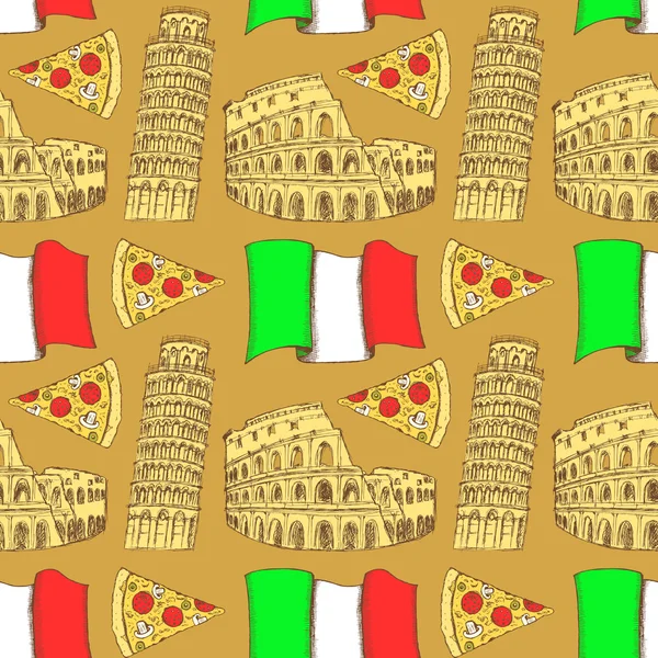 スケッチ イタリア パターン — ストックベクタ