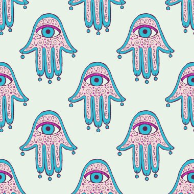 Kroki hamsa vintage tarzı