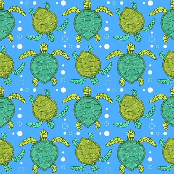 素描海龟模式 — 图库矢量图片