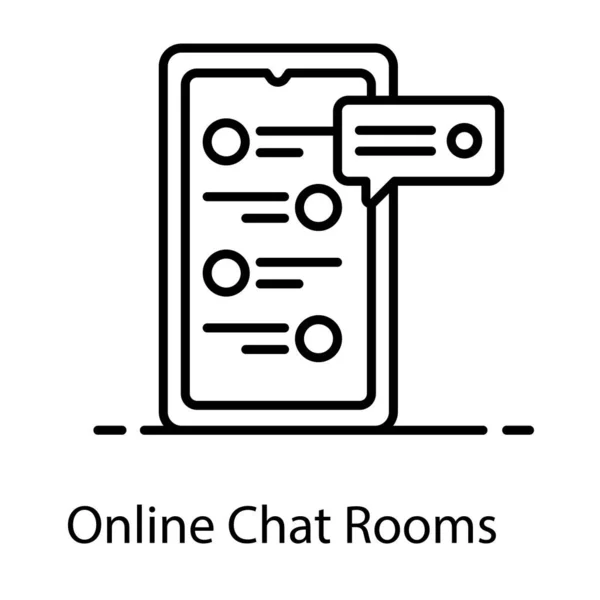 Flat Design Icon Online Chat Room Flat Style — Stock Vector