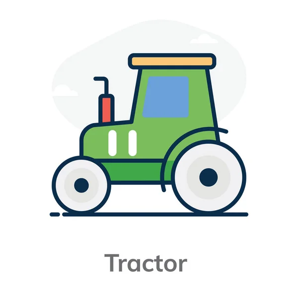 Flat Tractor Icon Design Agriculture Machine — Stock Vector