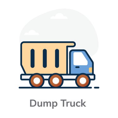 Moda vektör tasarımında çöp kamyonu simgesi 