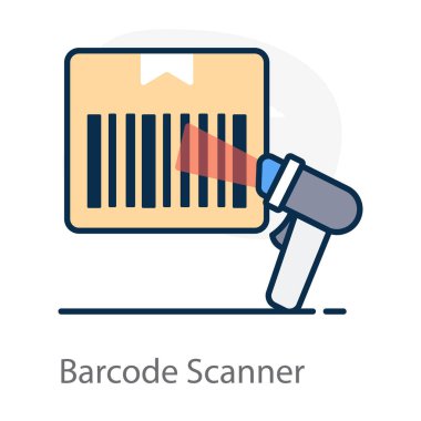 Aygıt tarama kutuları, barkod tarayıcı vektörü