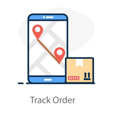 Parça sırasının vektör biçimi, düzenlenebilir düz simge 