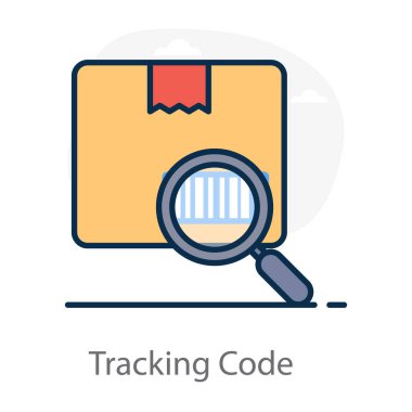 Düzenlenebilir düz biçimli takip kodu simgesi 